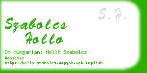 szabolcs hollo business card