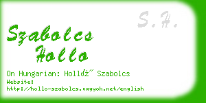 szabolcs hollo business card